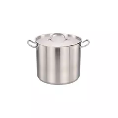 Nella 32 Qt Stock Pot Stainless Steel with Cover