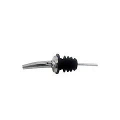 Nella Speed Pourer with Stainless Steel Tapered Spout and Black Stopper 12 /Pack
