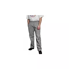Chef Revival Chef Pants with Elastic Waist, Grey, Small