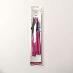 Victorinox Paring Knife & Peeler Set, Pink Handle