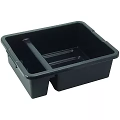 Winco Two Compartment Bus Bin, Black(PLTC-7K)