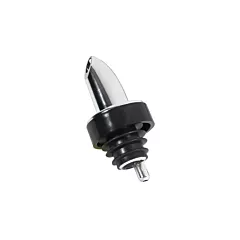 Winco Fast Flow Pourer, Black Collar, Chrome