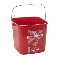 Winco 6 Qt Sanitizing Bucket, Red(PPL-6R)