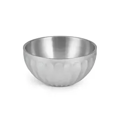 Vollrath 10.1 Qt Fluted Double Wall Serving Bowl, Stainless Steel