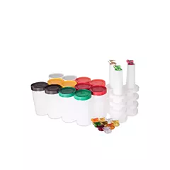 Carlisle Store N' Pour 1 Qt Container Set with Assorted Color Caps, Spouts & Necks(PS601N00)