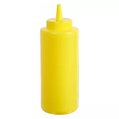 Winco 12 Oz Squeeze Bottle 6 /Pack, Yellow
