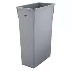 Winco 23 Gallon Slender Trash Can, Grey(PTC-23SG)