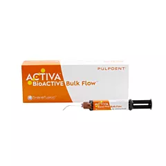 Pulpdent ACTIVA BioACTIVE Bulk Flow Single Kit: 5g (3ml) syringe + 10 Automix tips, Universal shade  (ShadeFusion)