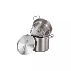 Nella 12 Qt Pasta Cooker / Steamer Set Stainless Steel