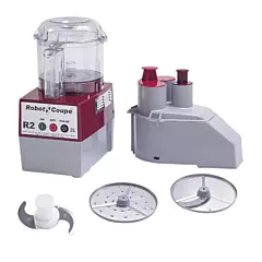 Robot Coupe 3 Qt Combination Food Processor, Continuous Feed & 4 Discs, Clear Bowl, One Speed, 2 HP(R2CLR-DICE)