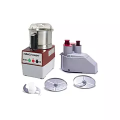 Robot Coupe 3 Qt Combination Food Processor with Continuous Feed, Stainless Steel Bowl & 2 Discs, 1 Speed, 1 HP