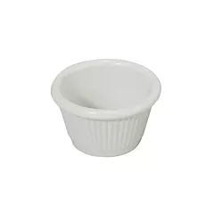 Winco 1.5 Oz Fluted Melamine Ramekin, White(RFM-1W)