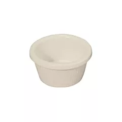 Winco 2 Oz Fluted Melamine Ramekin, Bone