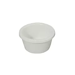 Winco 2 Oz Fluted Melamine Ramekin, White