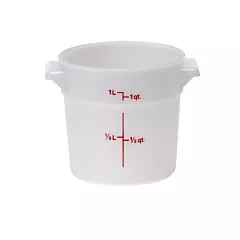 Cambro RFS1, 1 Qt Round Food Storage Container, White