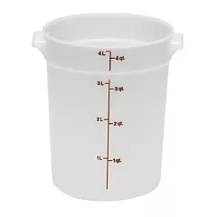 Cambro RFS4-148, 4 Qt Round Food Storage Container, White