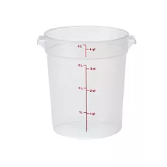 Cambro RFS4PP, 4 Qt Round Food Storage Container, Translucent