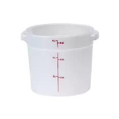 Cambro RFS6-148, 6 Qt Round Food Storage Container, White