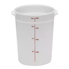 Cambro RFS8148, 8 Qt Round Food Storage Container, White