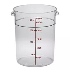 Cambro RFSCW22, 22 Qt Round Food Storage Container, Clear