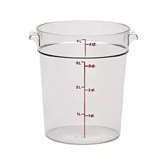 Cambro RFSCW4135, 4 Qt Round Food Storage Container, Clear