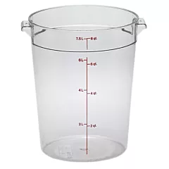 Cambro RFSCW8, 8 Qt Round Food Storage Container, Clear