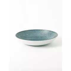 Churchill Studio Prints Raku 15 Oz Coupe Bowl, Topaz Blue 12/Case(RKTBEVB71)