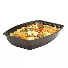 Cambro 5 Qt Rectangle Ribbed Bowl, Black - RSB1014CW110