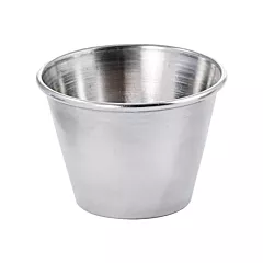 Winco 2.5 Oz Sauce Cup, Stainless Steel, 12/Case(SCP-25)