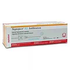 Septodont Septoject XL Needle 27G -Infiltration or Block, 100/box