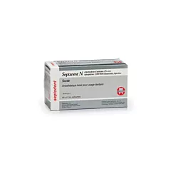 Septodont Septanest N Silver Articaine HCI 4% with 1:200,000 epinephrine injection 50/box