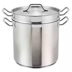 Winco 20 Qt Double Boiler Stainless Steel with Cover