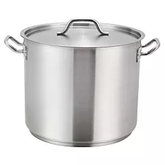 Winco 8 Qt Stock Pot Stainless Steel with Cover