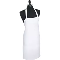 Mercer Culinary Bib Apron with No Pockets, White