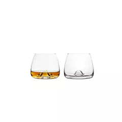 Final Touch Whiskey Lead-Free Crystal Glasses - Set of 2