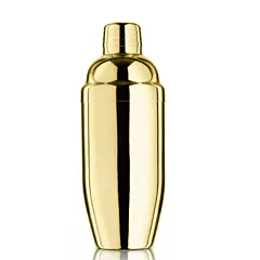 Final Touch  Double-Wall Stainless Steel Cocktail Shaker - Brass