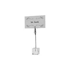 Winco Table Sign Clip with Square Base, 6/Pack(TCD-4S)