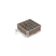 Vollrath Glass Rack with 16 Compartments & 4 Extenders - Beige