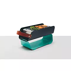 Una Portable Table Top Charcoal Grill, Mint Turquoise, 17