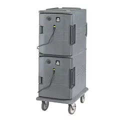 Cambro Ultra Camcart Heated Food Pan Carrier, Holds 12 Full Sized Pans, Grey, 110V