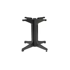 Grosfillex Alpha Resin Large Table Base, Charcoal