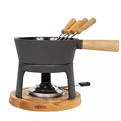 Boska 40 Oz Cast Iron Fondue Pot Set with 6 Forks(853523)