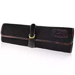 Boldric 7 Pocket Canvas Knife Roll, Black(CT104)