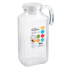 Trudeau Linea 63 Oz Glass Pitcher with Lid
