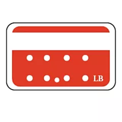 Rainbow Sign Deli Price Sign with Pound Label, Red & White