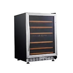 Eurodib Dual Zone Wine Cooler Reach In, 46 Bottle Capacity & 1 Glass Door