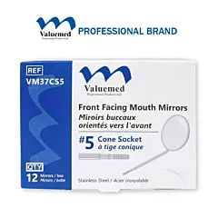 Valuemed Professional Stainless Steel Mouth Mirrors Cone Socket 12/box