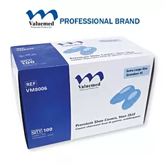 Valuemed Professional Premium Shoe Covers Non-Skid, Blue, 100/box