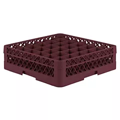 Vollrath Glass Rack with 36 Compartments - Burgundy