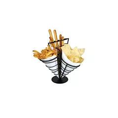 Winco Three Cone French Fry Holder, Black(WBKH-10)